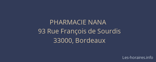 PHARMACIE NANA