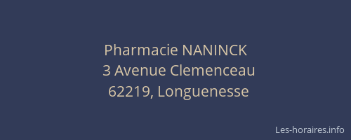 Pharmacie NANINCK