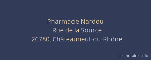 Pharmacie Nardou