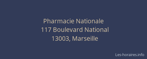 Pharmacie Nationale