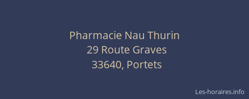 Pharmacie Nau Thurin