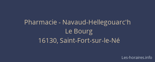 Pharmacie - Navaud-Hellegouarc'h