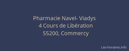 Pharmacie Navel- Viadys
