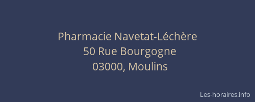 Pharmacie Navetat-Léchère