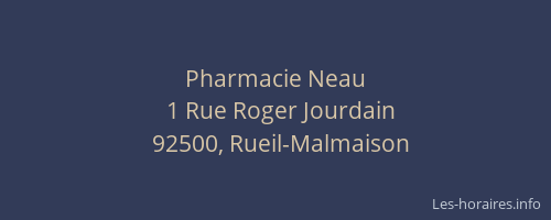 Pharmacie Neau