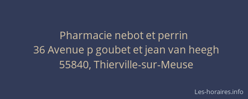 Pharmacie nebot et perrin