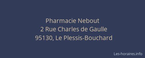 Pharmacie Nebout