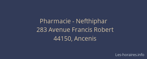Pharmacie - Nefthiphar