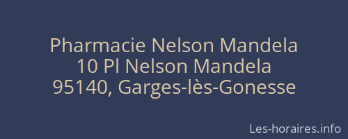 Pharmacie Nelson Mandela