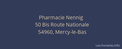 Pharmacie Nennig