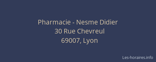 Pharmacie - Nesme Didier
