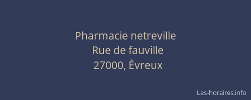 Pharmacie netreville