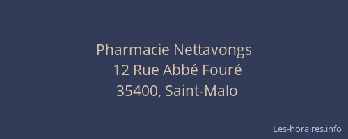 Pharmacie Nettavongs