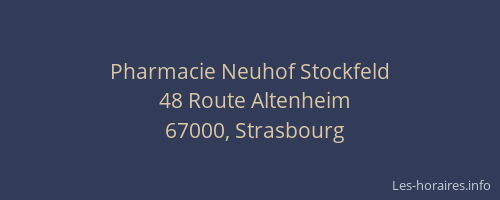 Pharmacie Neuhof Stockfeld