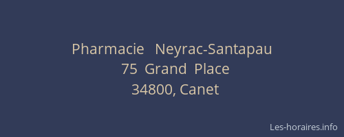 Pharmacie   Neyrac-Santapau