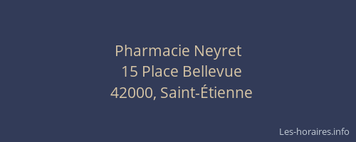 Pharmacie Neyret