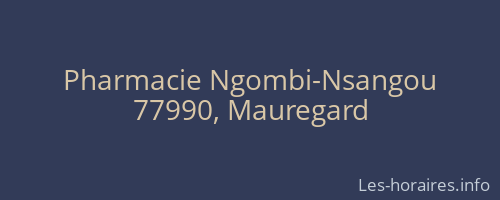 Pharmacie Ngombi-Nsangou