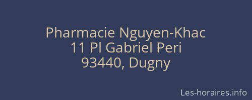 Pharmacie Nguyen-Khac
