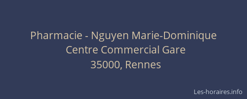 Pharmacie - Nguyen Marie-Dominique