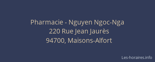 Pharmacie - Nguyen Ngoc-Nga