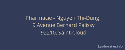 Pharmacie - Nguyen Thi-Dung