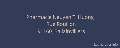 Pharmacie Nguyen Tl Huong