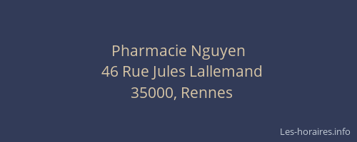 Pharmacie Nguyen