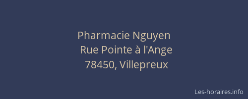 Pharmacie Nguyen