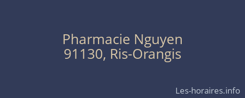 Pharmacie Nguyen