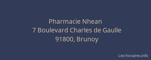 Pharmacie Nhean