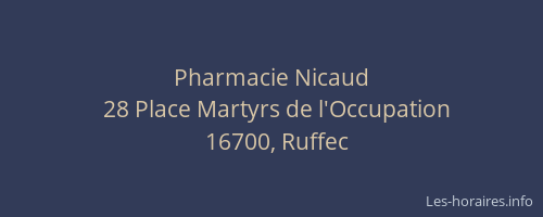 Pharmacie Nicaud