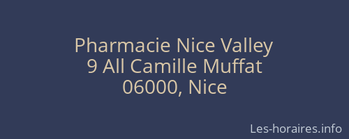 Pharmacie Nice Valley