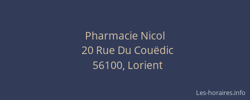 Pharmacie Nicol