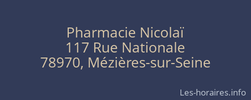 Pharmacie Nicolaï