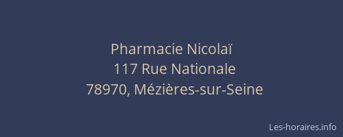 Pharmacie Nicolaï