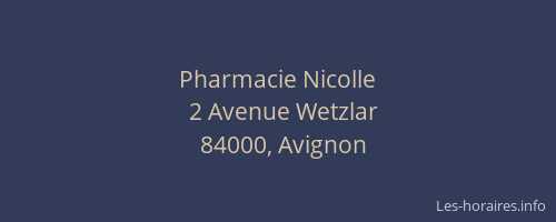 Pharmacie Nicolle