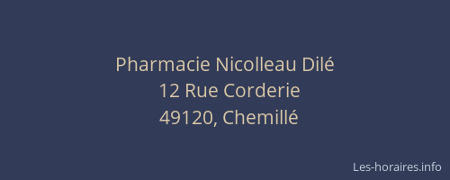 Pharmacie Nicolleau Dilé