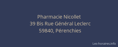 Pharmacie Nicollet