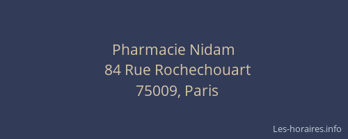 Pharmacie Nidam