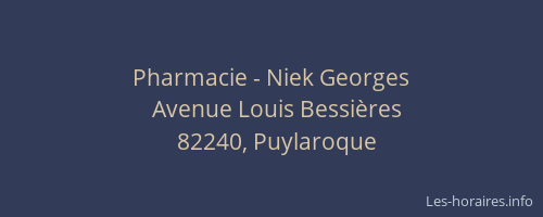 Pharmacie - Niek Georges