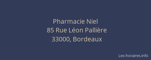 Pharmacie Niel