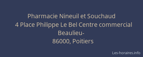 Pharmacie Nineuil et Souchaud