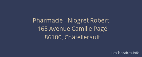 Pharmacie - Niogret Robert