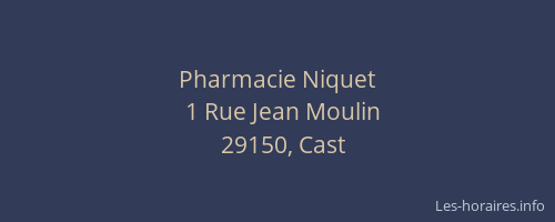 Pharmacie Niquet