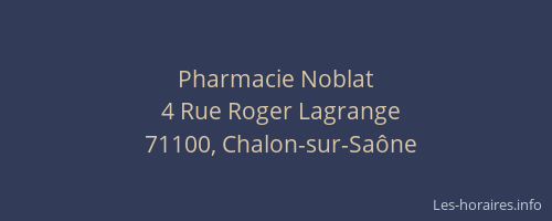 Pharmacie Noblat