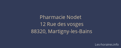 Pharmacie Nodet