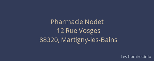 Pharmacie Nodet