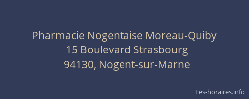 Pharmacie Nogentaise Moreau-Quiby