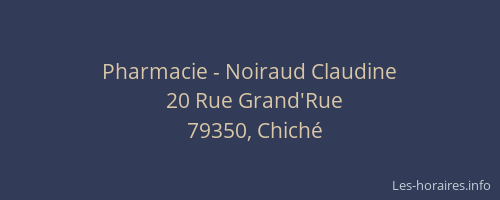 Pharmacie - Noiraud Claudine