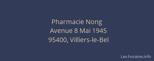 Pharmacie Nong